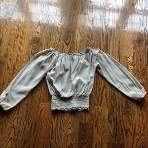 Michael Kors off the shoulder taupe blouse size S